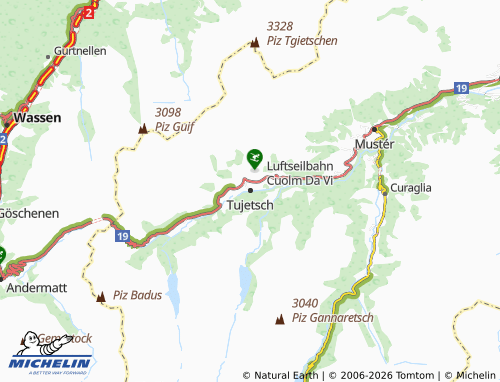 Carte MICHELIN Tujetsch - ViaMichelin