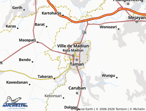 MICHELIN-Landkarte Madiun Stadt - ViaMichelin