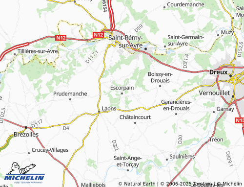 MICHELIN-Landkarte Escorpain - ViaMichelin