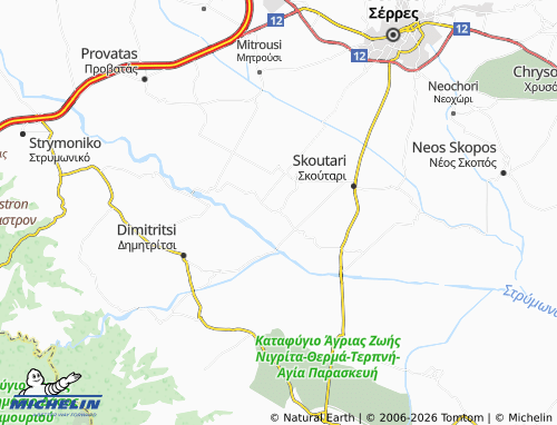 Carte MICHELIN Kouvouklia - ViaMichelin