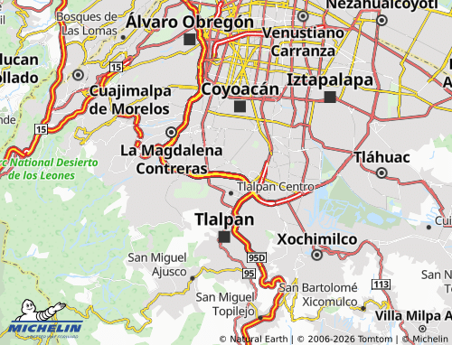 Mapa MICHELIN Pedregal del Sur - ViaMichelin