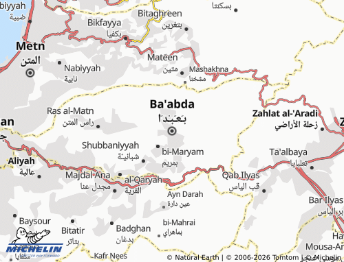 MICHELIN Baabda map - ViaMichelin