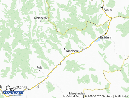 MICHELIN Iacobeni map - ViaMichelin