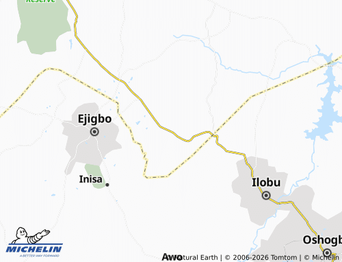 MICHELIN Aserawo map - ViaMichelin