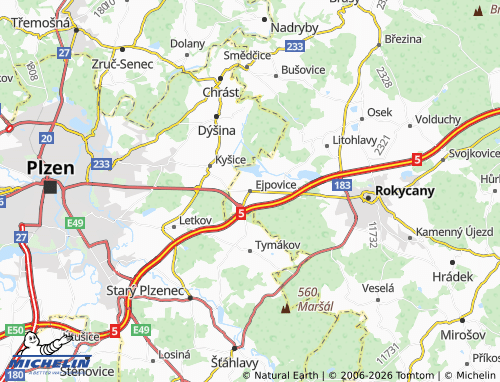 Mappa MICHELIN Ejpovice - ViaMichelin
