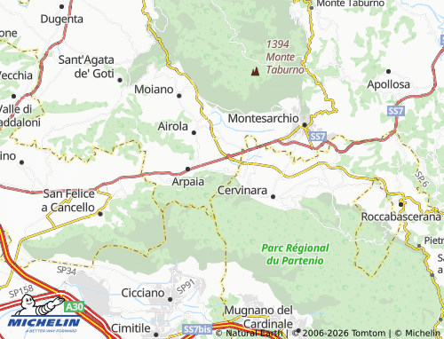 MICHELIN Paolisi map - ViaMichelin