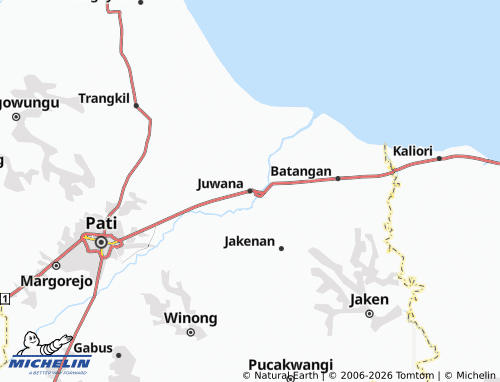 MICHELIN-Landkarte Juwana - ViaMichelin