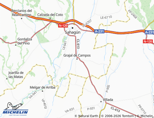 MICHELIN Grajal de Campos map - ViaMichelin