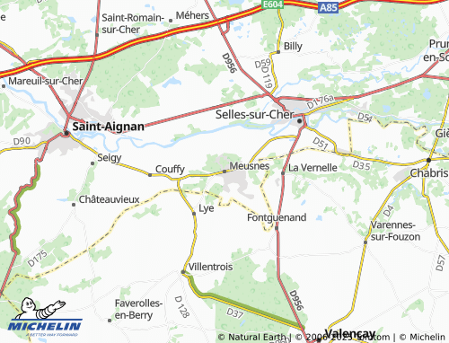 MICHELIN Meusnes map - ViaMichelin