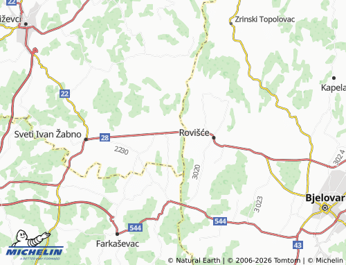 Mapa MICHELIN Markovac Križevački - ViaMichelin