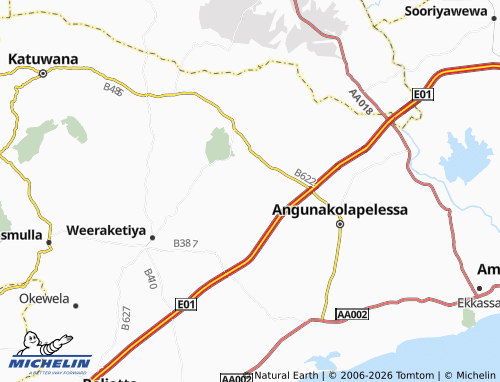 Mapa MICHELIN Weeragaswewa - ViaMichelin
