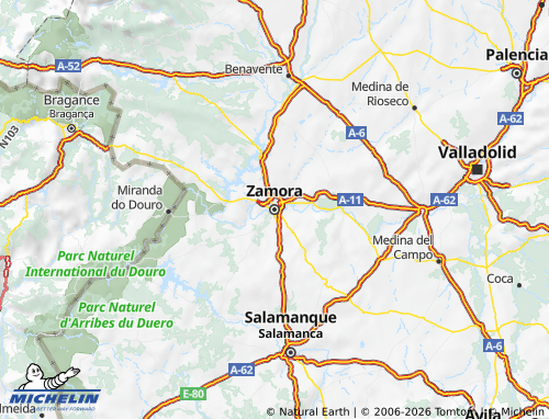 MICHELIN Zamora map - ViaMichelin