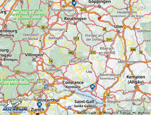 MICHELIN-Landkarte Sigmaringen - ViaMichelin