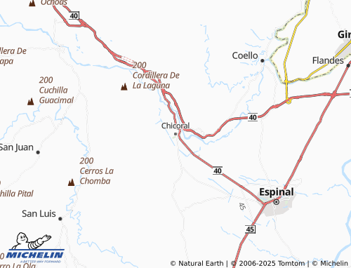 MICHELIN Chicoral map - ViaMichelin