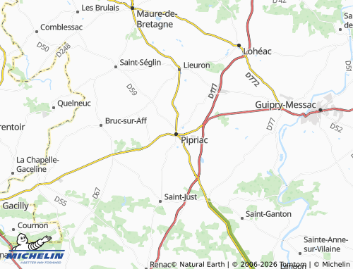 Carte MICHELIN Pipriac - ViaMichelin