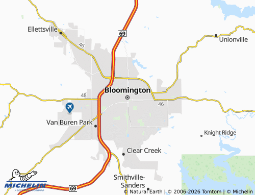Mapa MICHELIN Bloomington - ViaMichelin