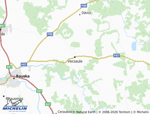Mapa MICHELIN Vecsaules pagasts - ViaMichelin