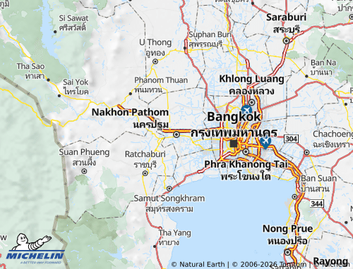 MICHELIN-Landkarte Provinz Nakhon Pathom - ViaMichelin
