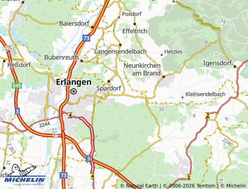 MICHELIN Uttenreuth map - ViaMichelin
