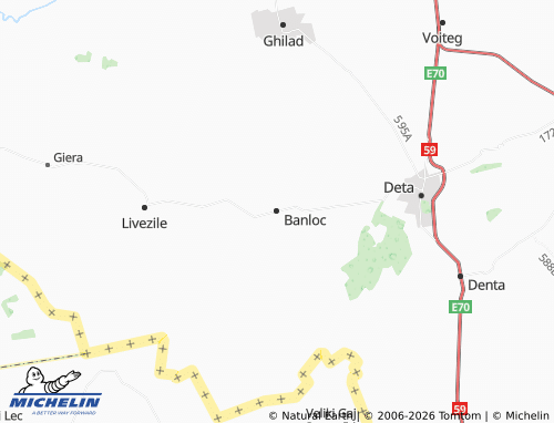 Mappa MICHELIN Banloc - ViaMichelin