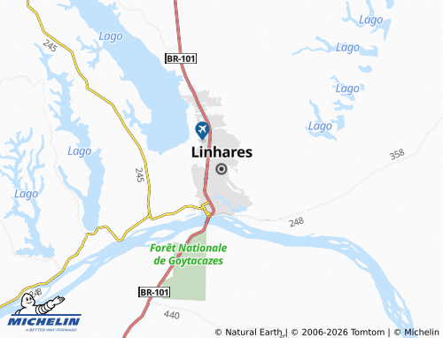 MICHELIN Linhares map - ViaMichelin