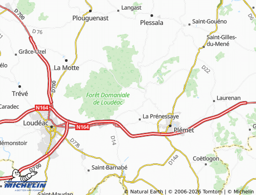 Carte MICHELIN Querrien - ViaMichelin