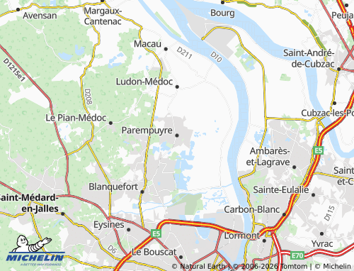 MICHELIN Parempuyre map - ViaMichelin