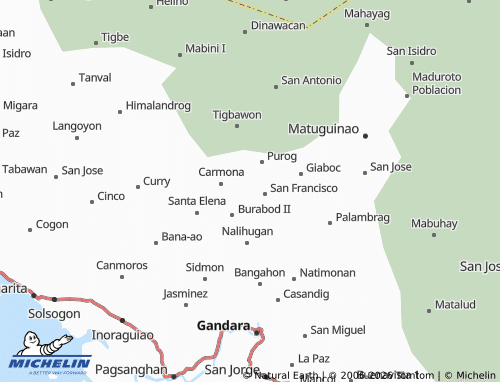 MICHELIN Caugbusan map - ViaMichelin
