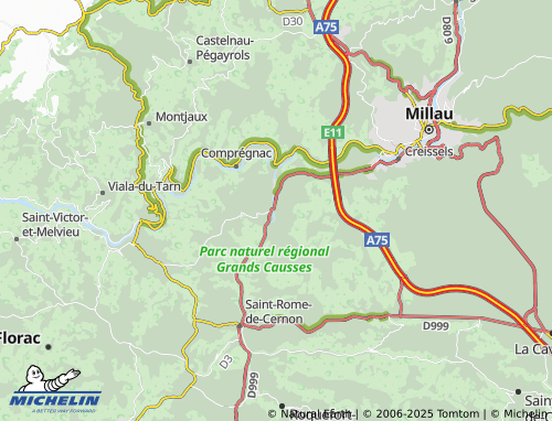 MICHELIN Saint-Georges-de-Luzençon map - ViaMichelin