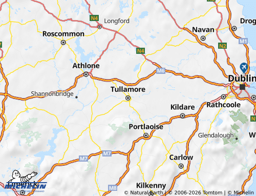 Mapa MICHELIN Offaly - ViaMichelin