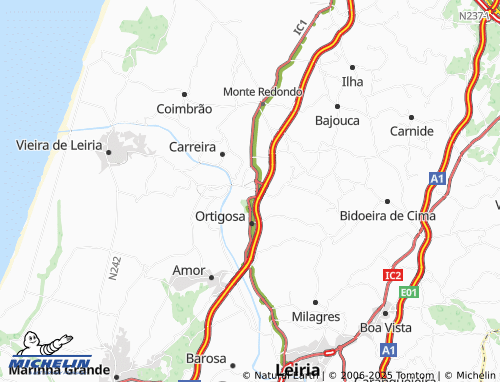 MICHELIN Várzeas map - ViaMichelin