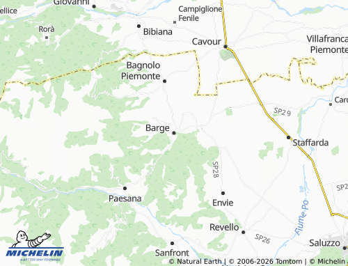 Mappa MICHELIN Barge - ViaMichelin