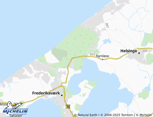 MICHELIN Tibirke Sand map - ViaMichelin