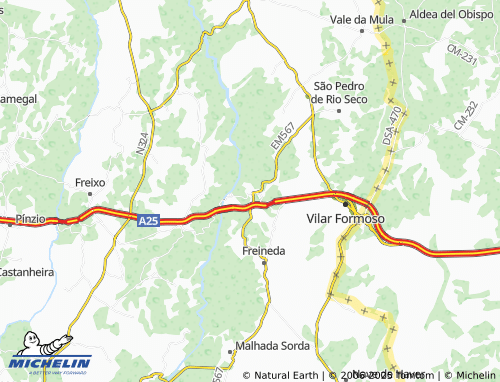 MICHELIN Castelo Bom map - ViaMichelin
