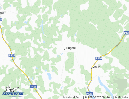Mapa MICHELIN Tinģere - ViaMichelin