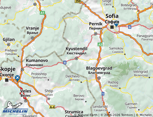 Mappa MICHELIN Kyustendil - ViaMichelin