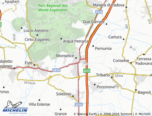 Mappa MICHELIN Monselice - ViaMichelin