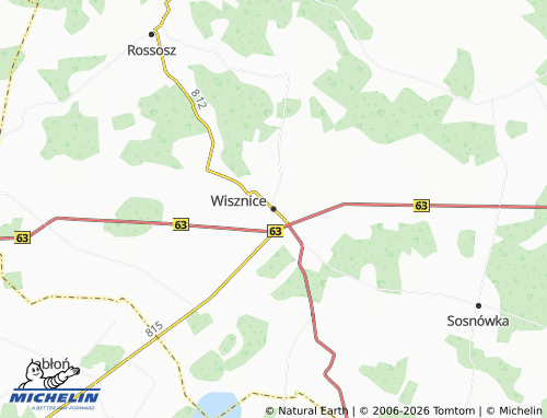 Mapa MICHELIN Wisznice - ViaMichelin