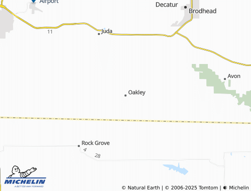 MICHELIN Oakley map - ViaMichelin
