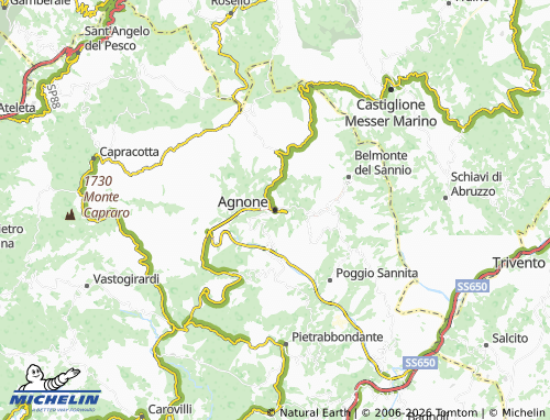 Mapa MICHELIN Agnone - ViaMichelin