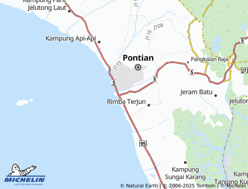 MICHELIN-Landkarte Kampung Tengah - ViaMichelin
