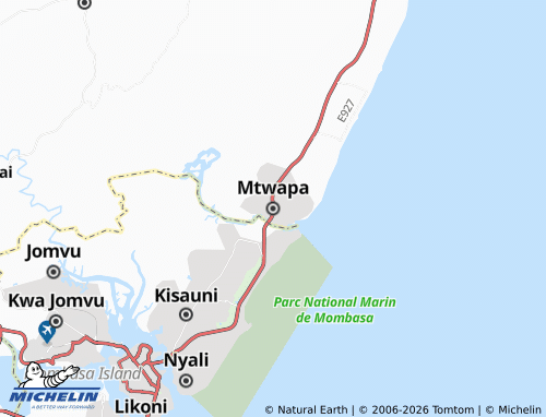 MICHELIN Mtwapa map - ViaMichelin