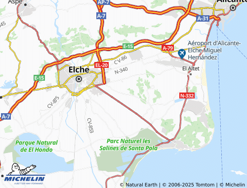 MICHELIN Zona Urbana Perleta map - ViaMichelin