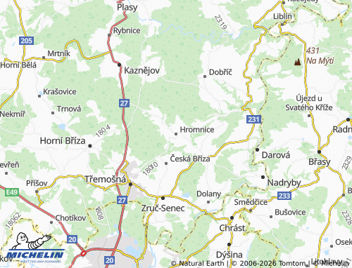 Carte MICHELIN Hromnice - ViaMichelin
