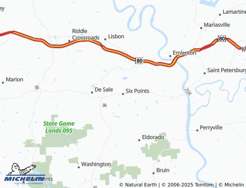 MICHELIN Six Points map - ViaMichelin