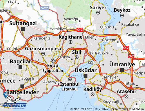 MICHELIN Cumhuriyet map - ViaMichelin