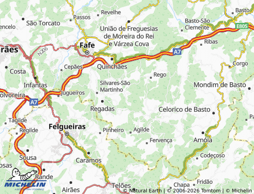 Mapa MICHELIN Outeiro da Fonte - ViaMichelin