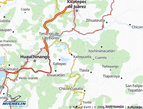 MICHELIN Xaltepuxtla map - ViaMichelin