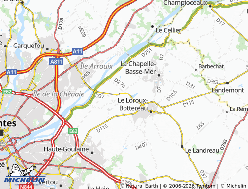 Carte MICHELIN Saint-Julien-de-Concelles - ViaMichelin