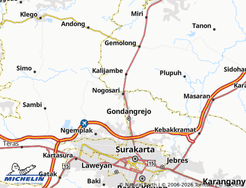 MICHELIN Nogosari map - ViaMichelin